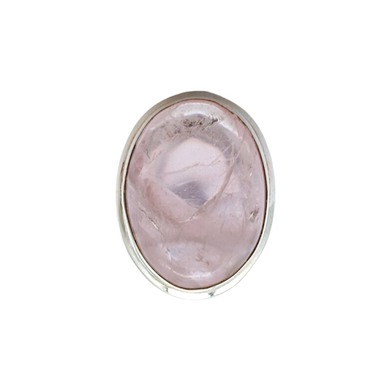 Anillo Oval-Plata 925-Piedra Cuarzo rosa-AN3937 conpiedra