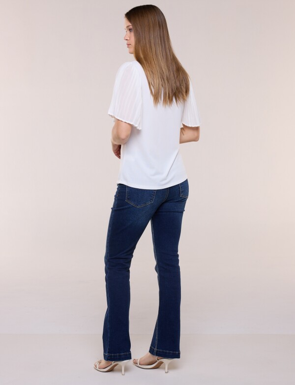 Blusa Manga Plisada CRUDO