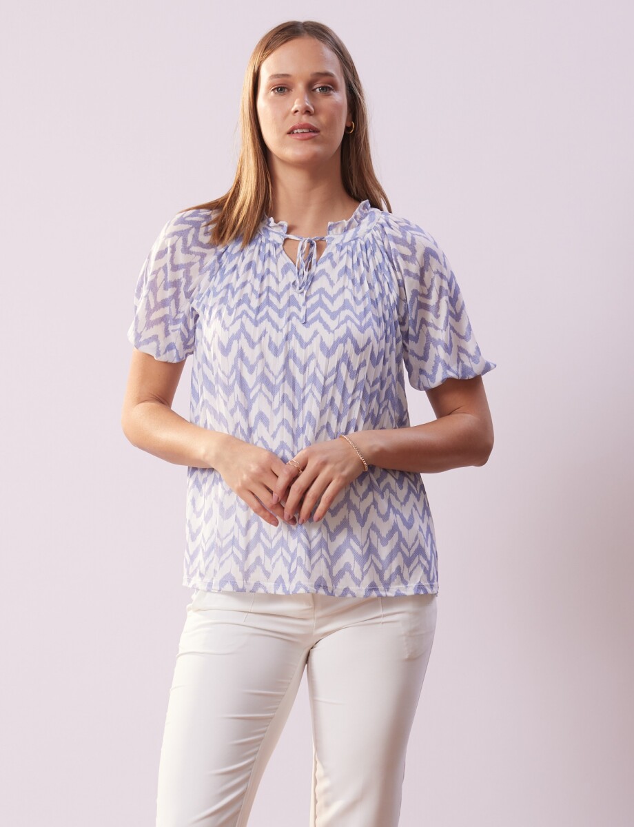 Blusa Zigzag - Multi/blanco 