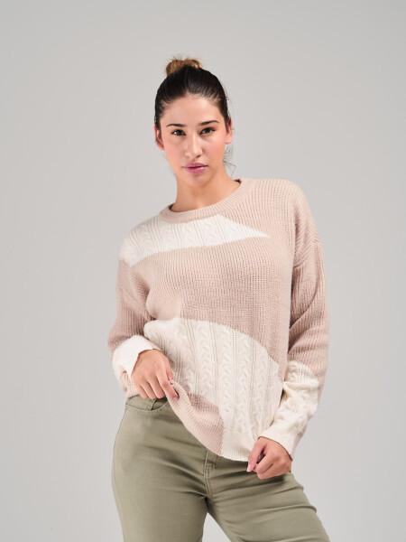 BUZO SLOWLY 2506 BEIGE COM