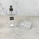 Set Dispensador de jabón 350 ml + Porta jabón TRANSPARENTE