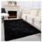Alfombra Tapete Shaggy Peluda 150 X 200cm Pelo Alto Negro