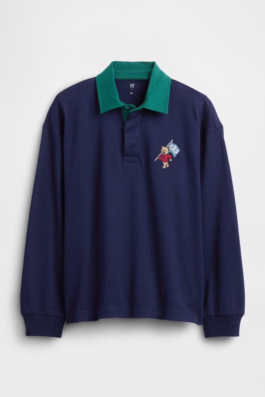 Remera Tipo Polo Rugby Niño Navy Uniform