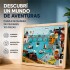 Puzzle de Madera Top Bright Ciudad 100 Piezas con Base CELESTE