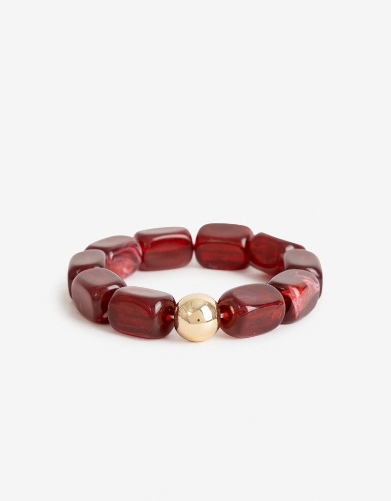 Pulseras Elásticas Acrilico Pulsera Elástica Resina - Dorado
