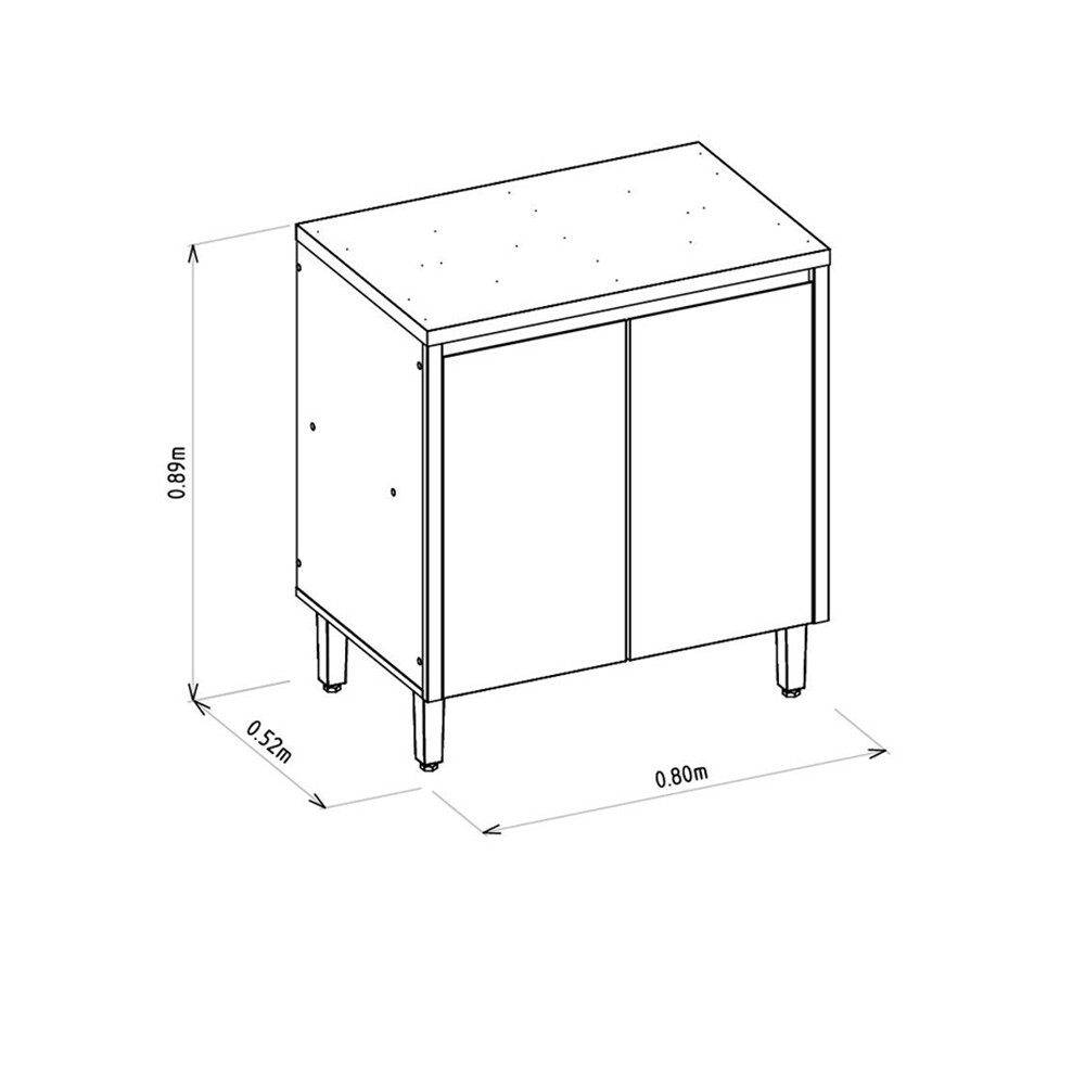 MODULO BAJO MESADA DOS PUERTAS CON TAPA MODELO ALLURE Modulo Bajo Mesada Dos Puertas Con Tapa Modelo Allure