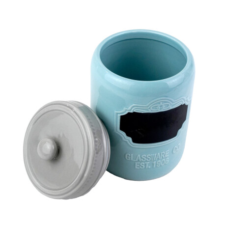 FRASCO CERAMICA COLOR C/TAPA Y PIZARRA FRASCO CERAMICA COLOR C/TAPA Y PIZARRA