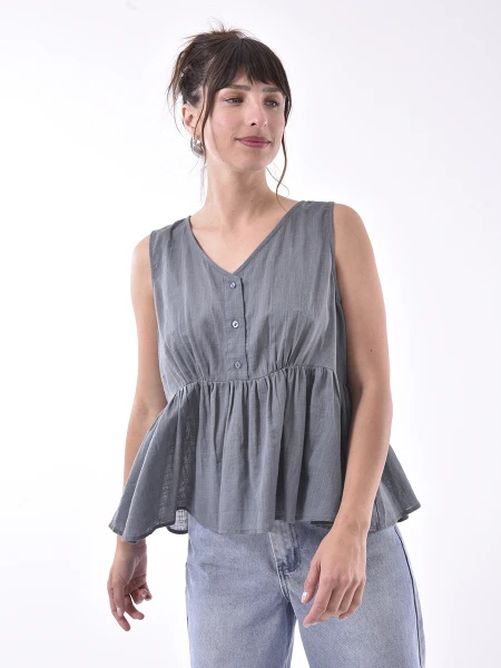 BLUSA MATCHA AZUL PIEDRA