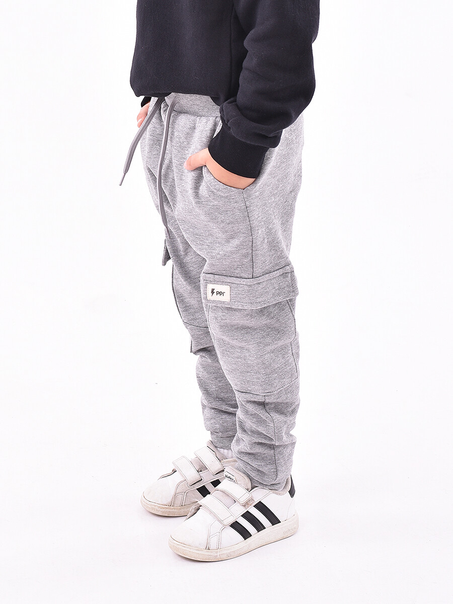 PANTALON CARGO ROY - GRIS MELANGE M 