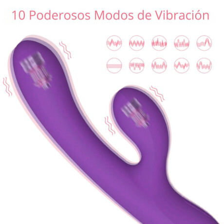 Vibrador Rabbit Doble Estimulo Recargable Usb Violeta