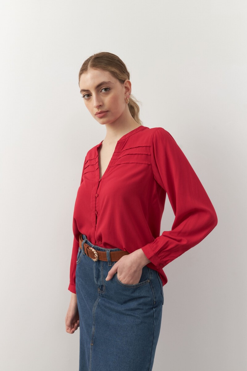 CAMISA DORIANA Rojo Oscuro