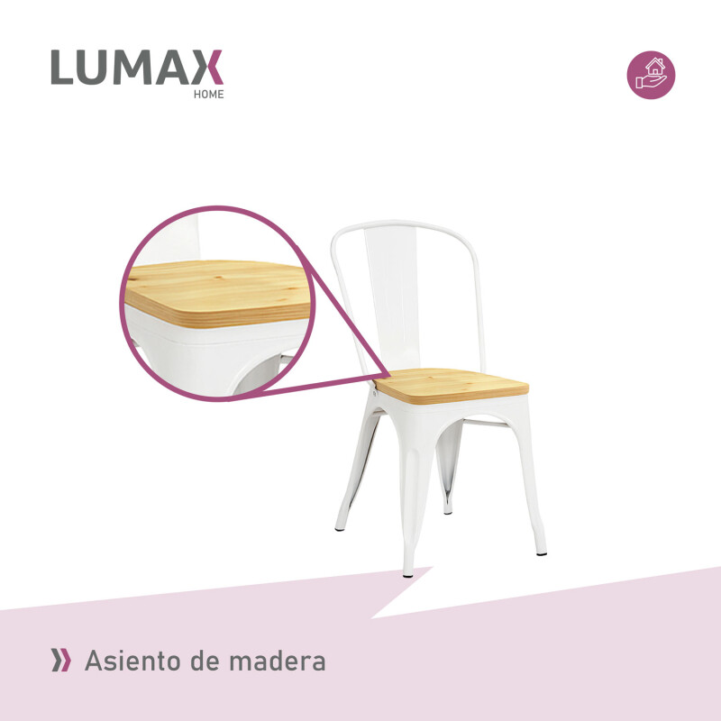 Silla Tolix Lumax Metálica Vintage Con Asiento De Madera Para Comedor Y Cocina Silla Tolix Lumax Metálica Vintage Con Asiento De Madera Para Comedor Y Cocina