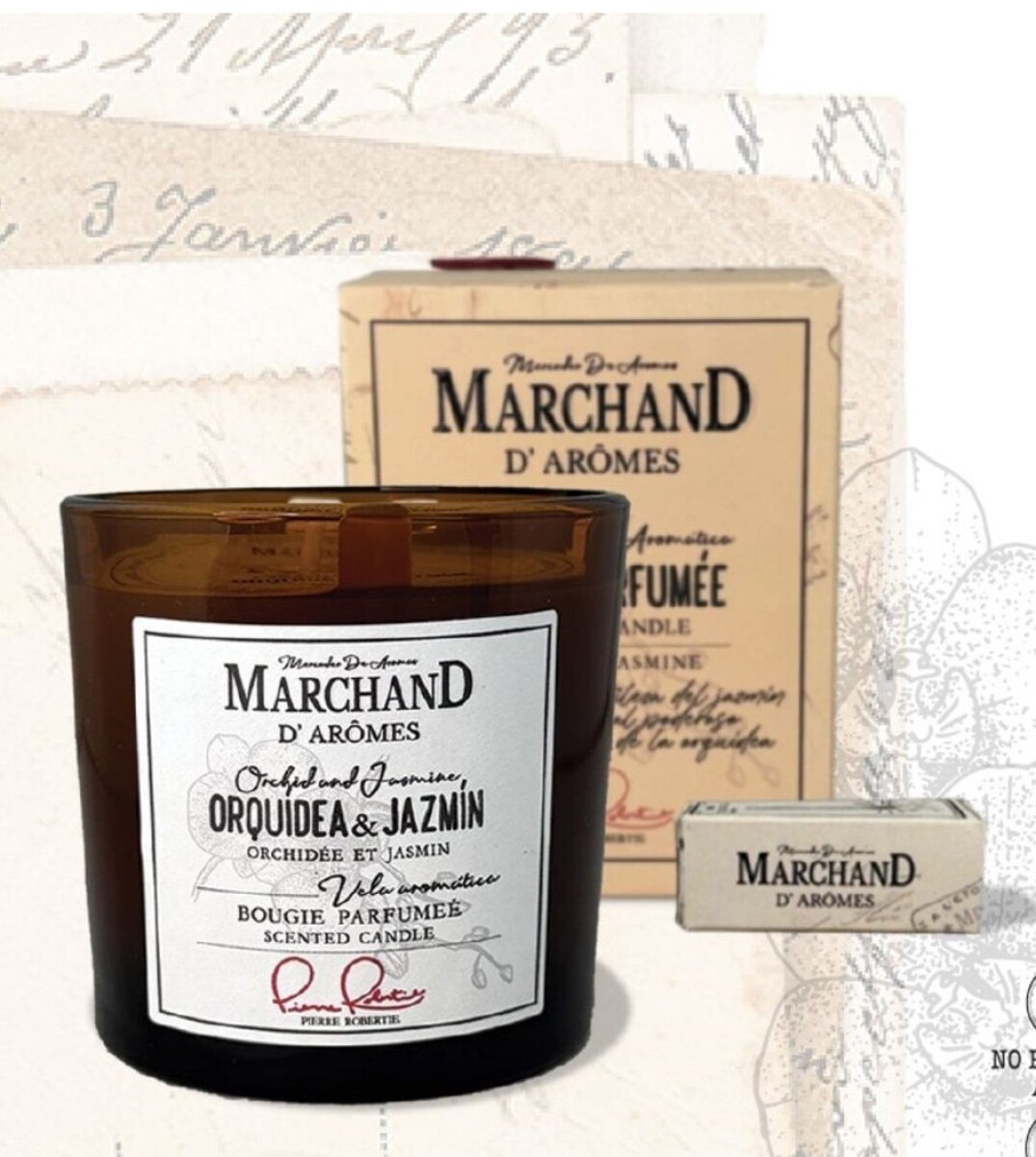 VELA AROMATICA DE SOJA MARCHAND - ORQUIDEA & JAZMÍN 