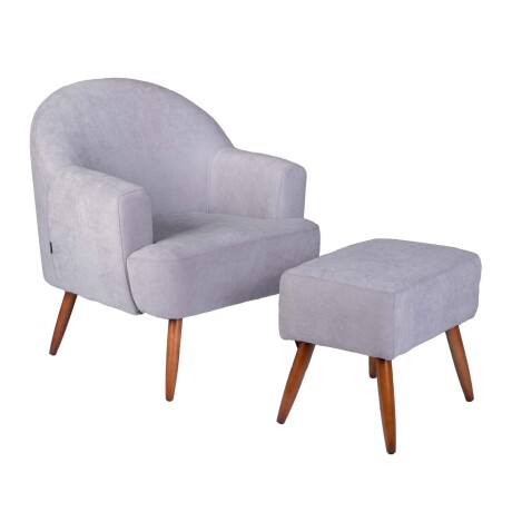BUTACA TELA-Y-MADERA GRIS AGATA