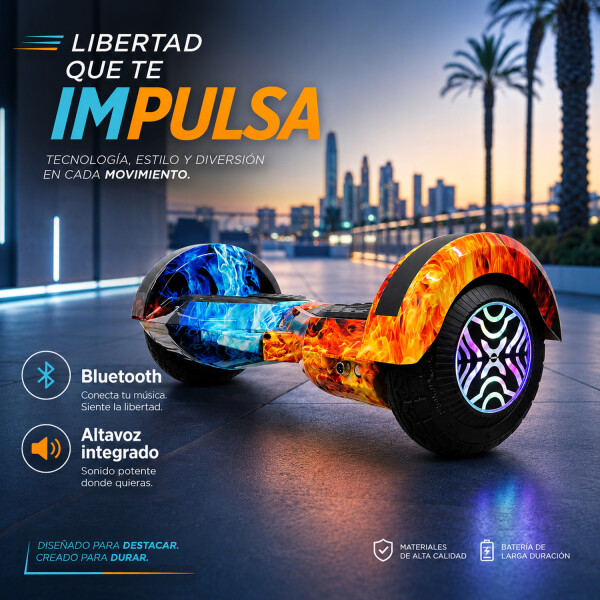 Skate Eléctrico Hoverboard 8" Dw408 + Silla MULTICOLOR