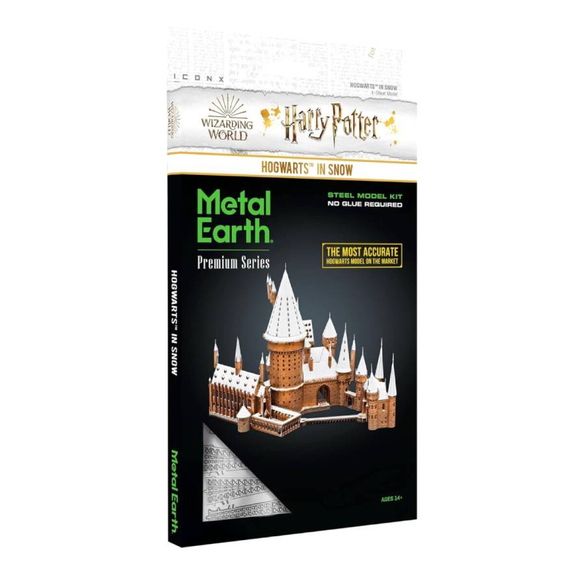 Model Kit Metalico - Metal Earth Premium Series - Hogwarts In Snow Harry Potter 