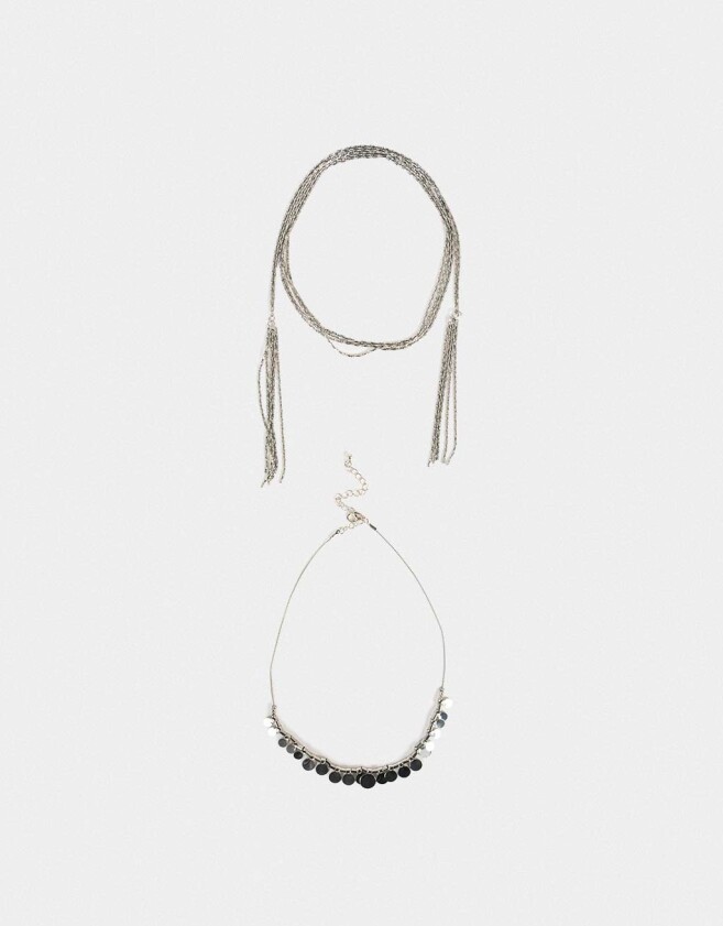 Collares Largos Espejos Collar Largo De Espejos - Plateado