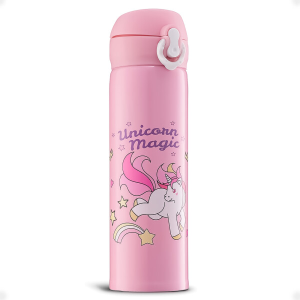 Botella TÃ©rmica de Aluminio de 500 ML Unicornio Rosa Botella TÃ©rmica de Aluminio de 500 ML Unicornio Rosa