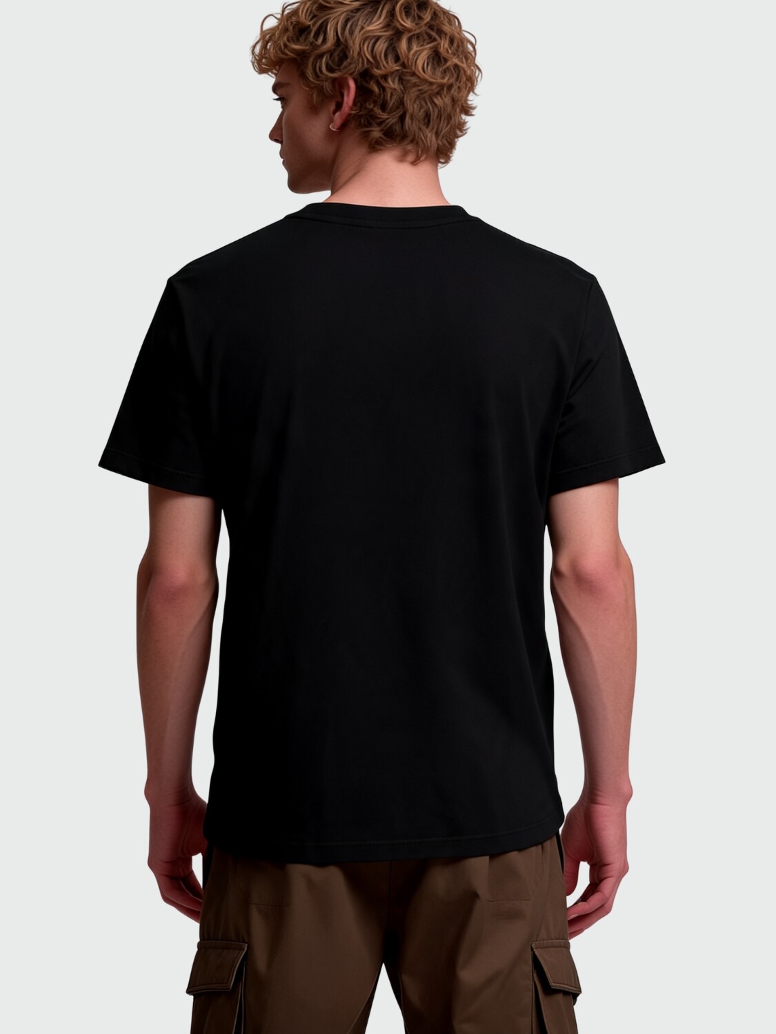 Moncler - Remera manga corta con logo con cristales Negro