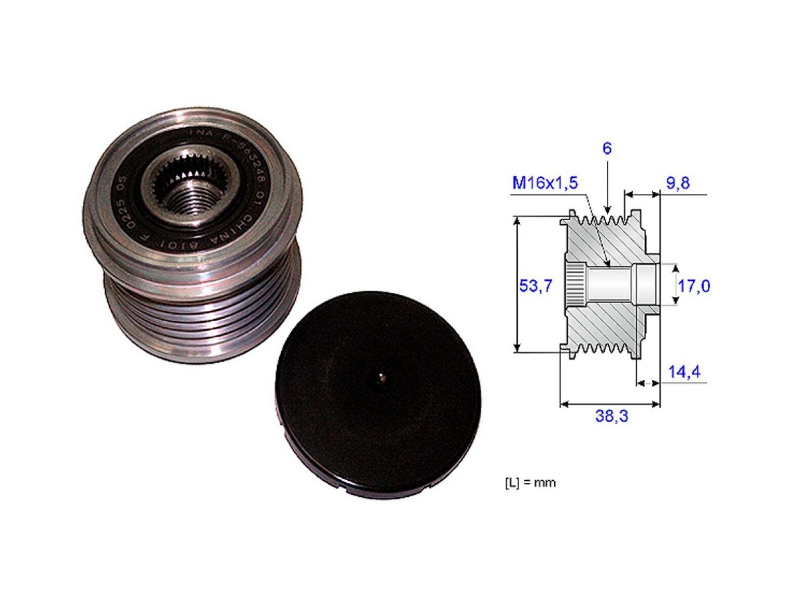 Polea Alternador Marcha Libre BMW 120 D (E81)/320 Td (E90) 04-10 