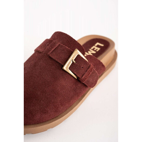 Zueco Gamuza Bordeaux