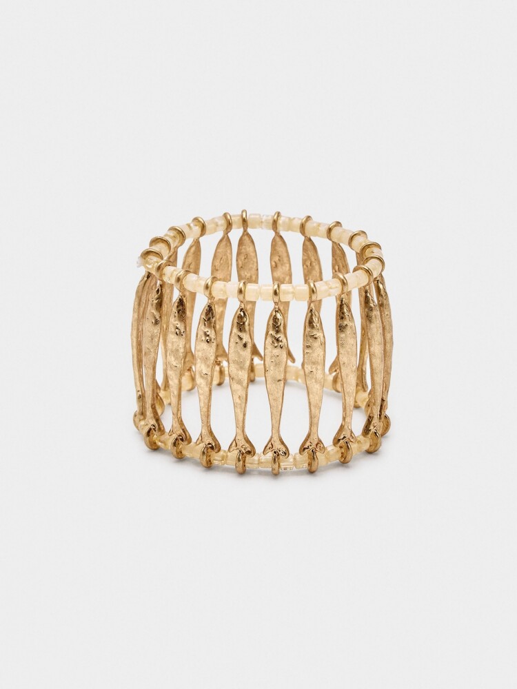 Pulsera Golden Basics blanco