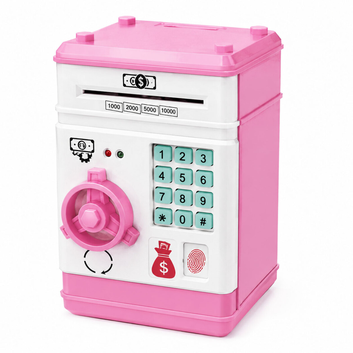 Alcancía Infantil Caja Fuerte Electronica Huella Clave - Rosa 
