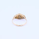 Anillo oro 18k antiguo con brillante central y diamantes. Anillo oro 18k antiguo con brillante central y diamantes.