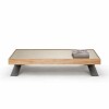 Mesa de centro con tapa de vidrio espejo Mesa de centro con tapa de vidrio espejo