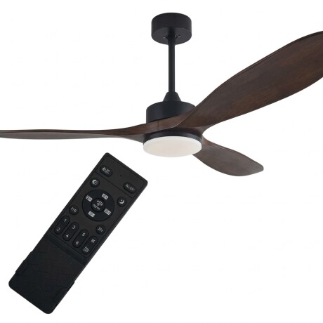 Ventilador De Techo Niza 3 Aspas Simil Madera Con Luz Led Ventilador De Techo Niza 3 Aspas Simil Madera Con Luz Led
