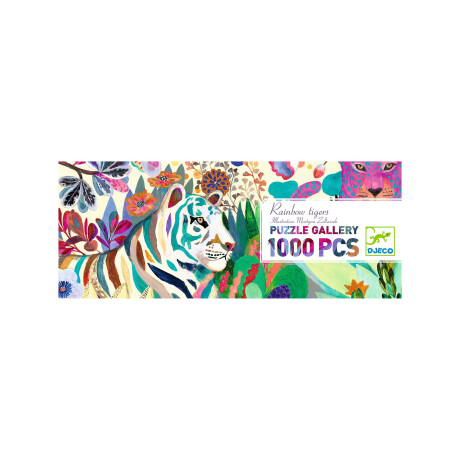 Puzzle Djeco 1000 piezas Rainbow Tigers