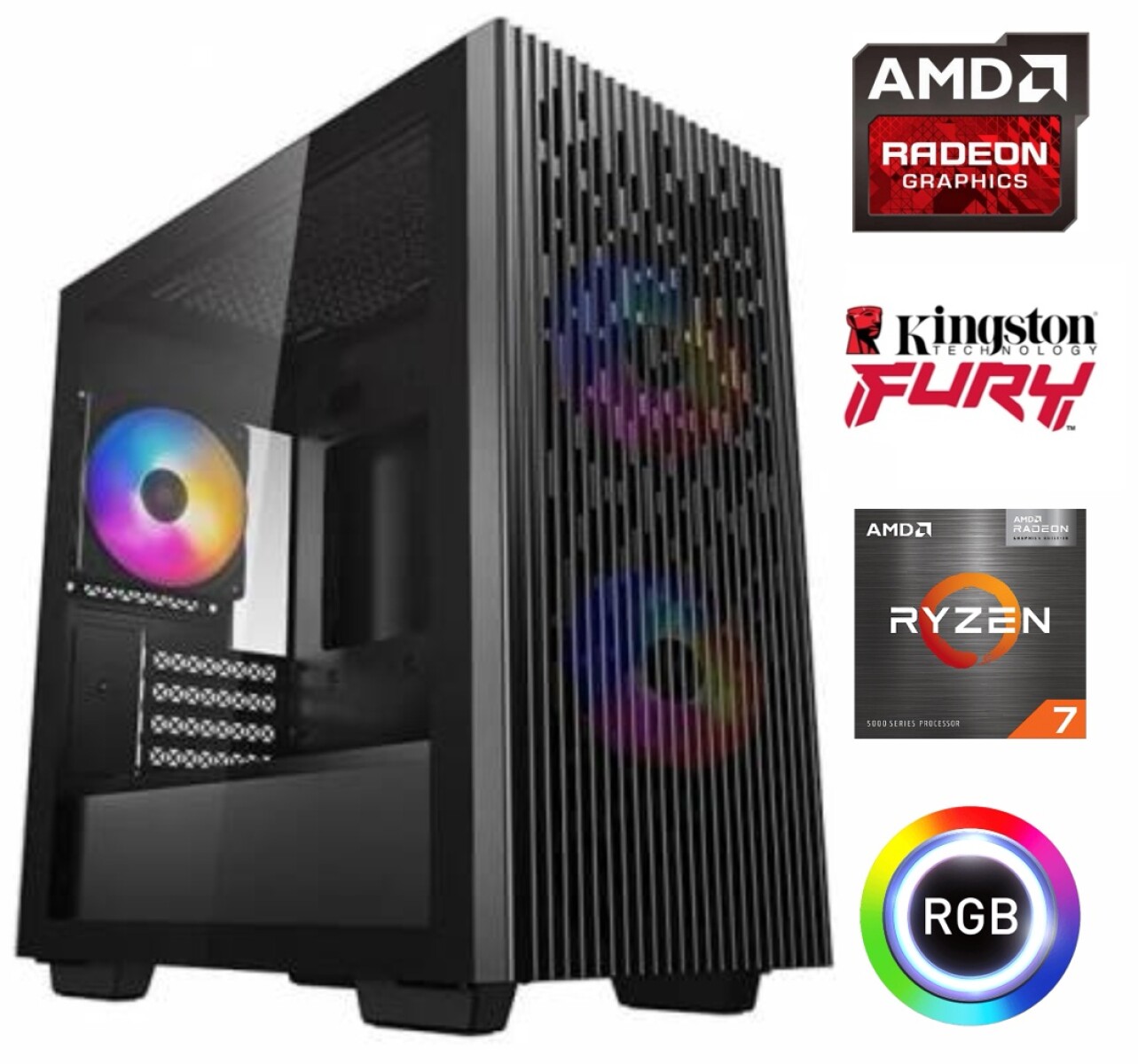 Equipo Gamer Ryzen 7 5700G, 16GB, 1TB Nvme, Graficos Radeon? 