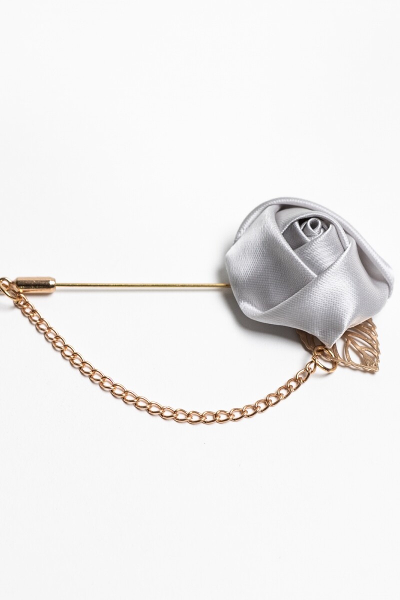 Pin para el Ojal Diseño Flor PLATA