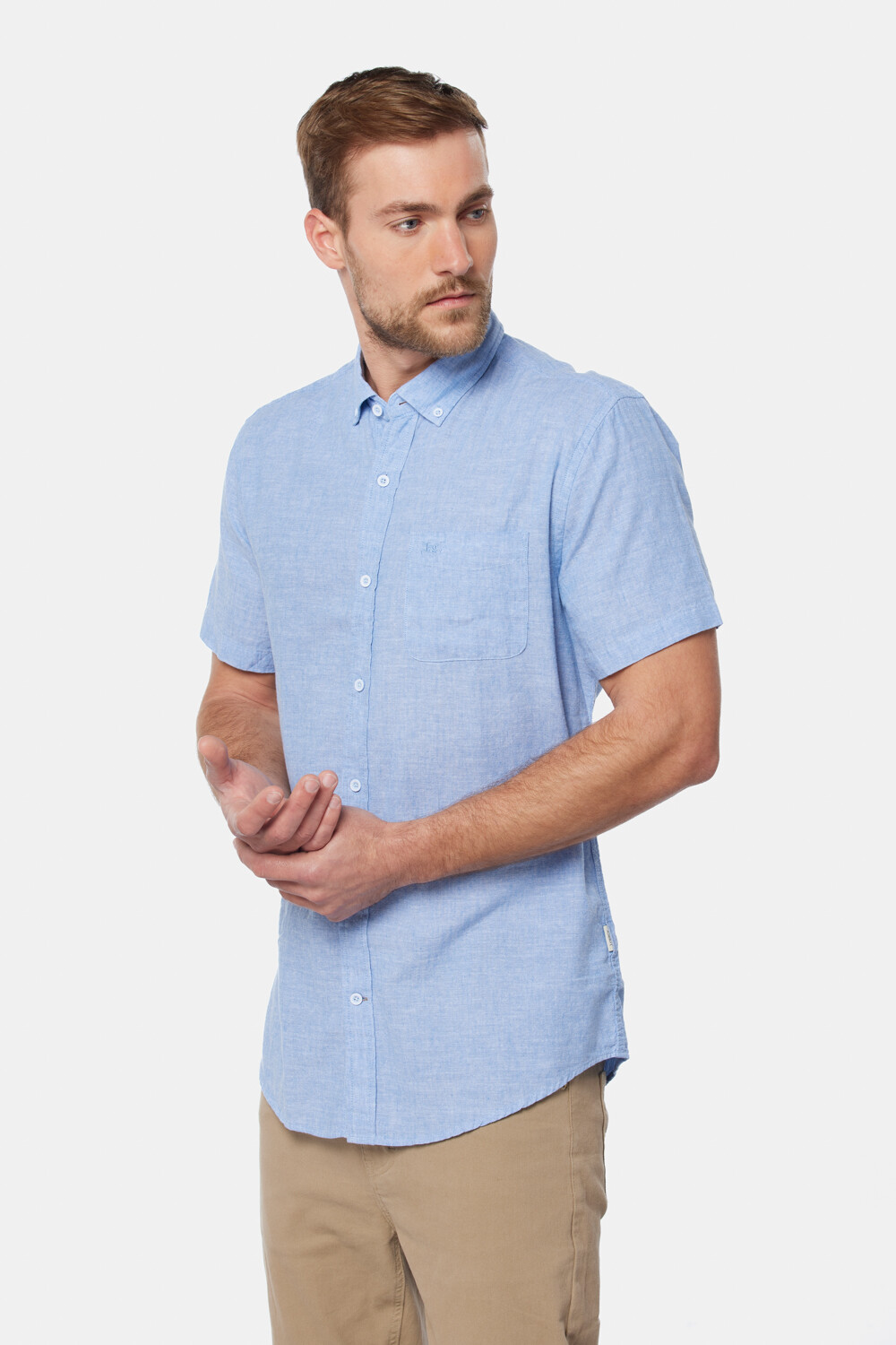 CAMISA DE LINO Azul