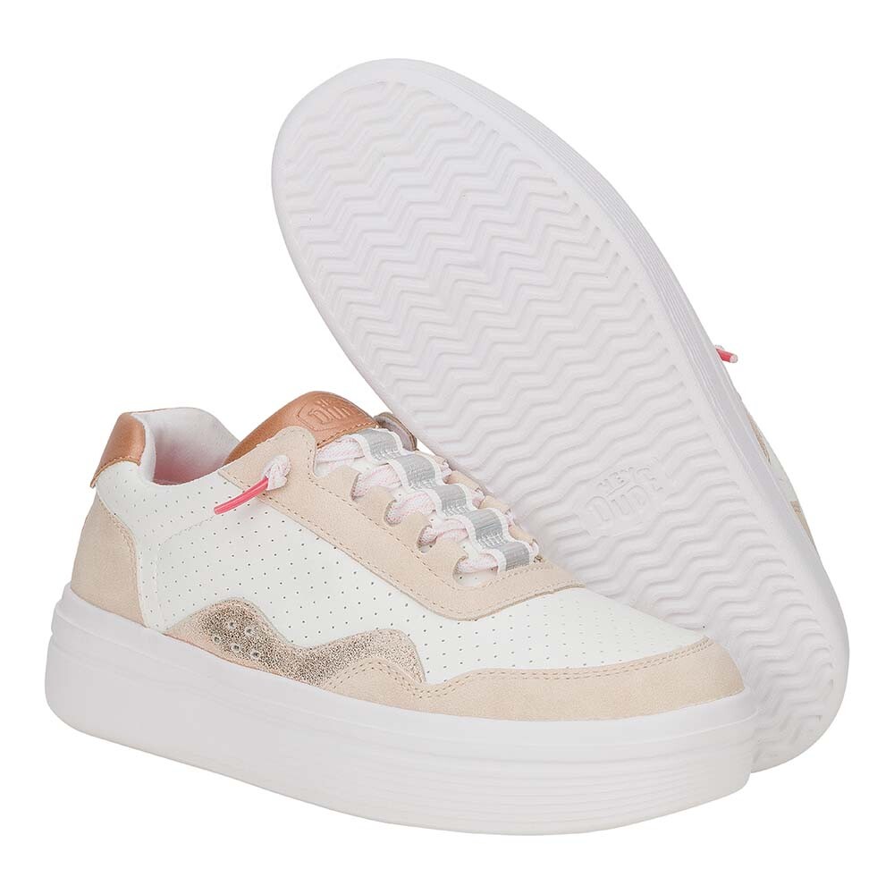 Zapatillas Hudson Lift Sport Shimmer Mujer Whisper Pink/White/Rose Gold
