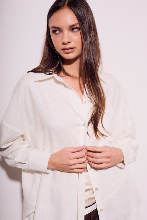 Camisa Lino Nácar