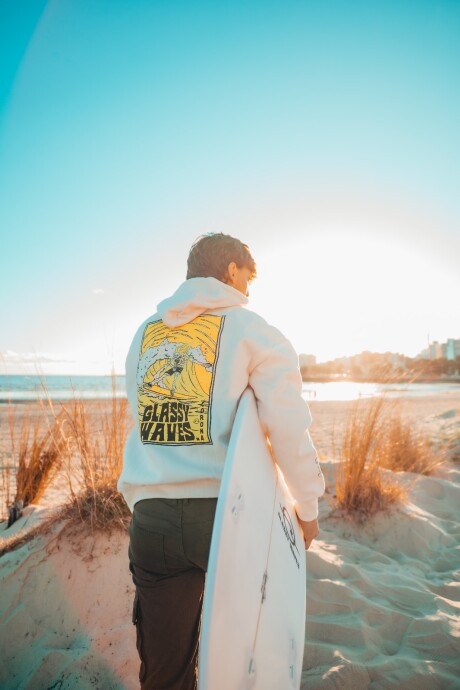 HOODIE SURF LEAGUE / Natural U
