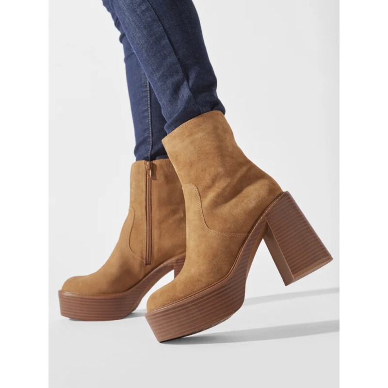 MYRELLE BROWN SUEDE LEATHER BROWN