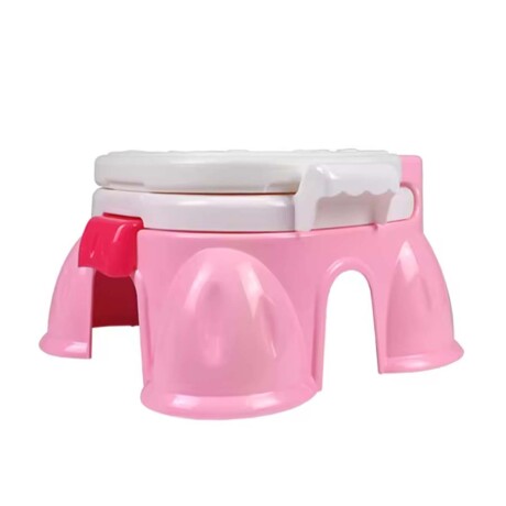 Pelela Infantil Musical y Banquito 2en1 Water c/Tapa Huanger Rosa