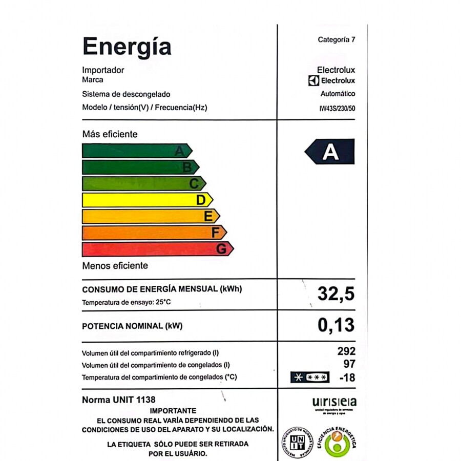 Heladera Inverter 389 Lt Electrolux IW43S Heladera Inverter 389 Lt Electrolux IW43S