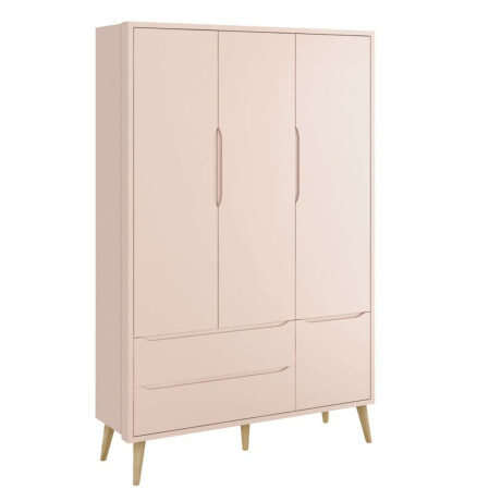 Ropero 3 puertas 2 cajones Infantil Theo Rosa