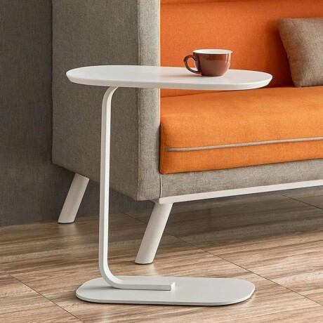 Mesa auxiliar Lumax de arrime MDF minimalista para living Madera Blanco
