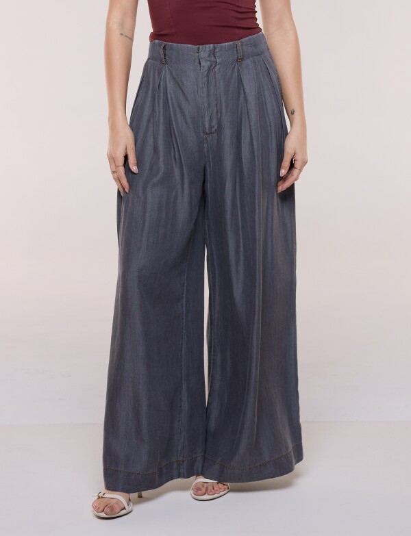 Pantalón Lyocell Wide Leg GRIS