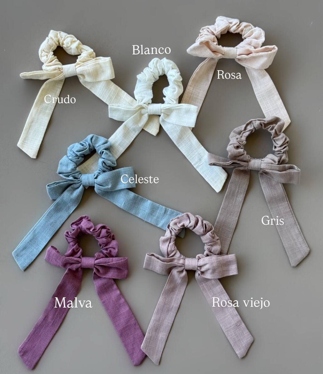 Moña Lazo Scrunchie - Celeste 