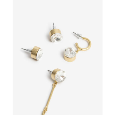 Set De Aros Dorado Oro Amarillo