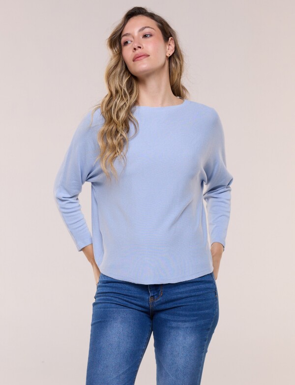 Buzo Básico Manga Dolman CELESTE