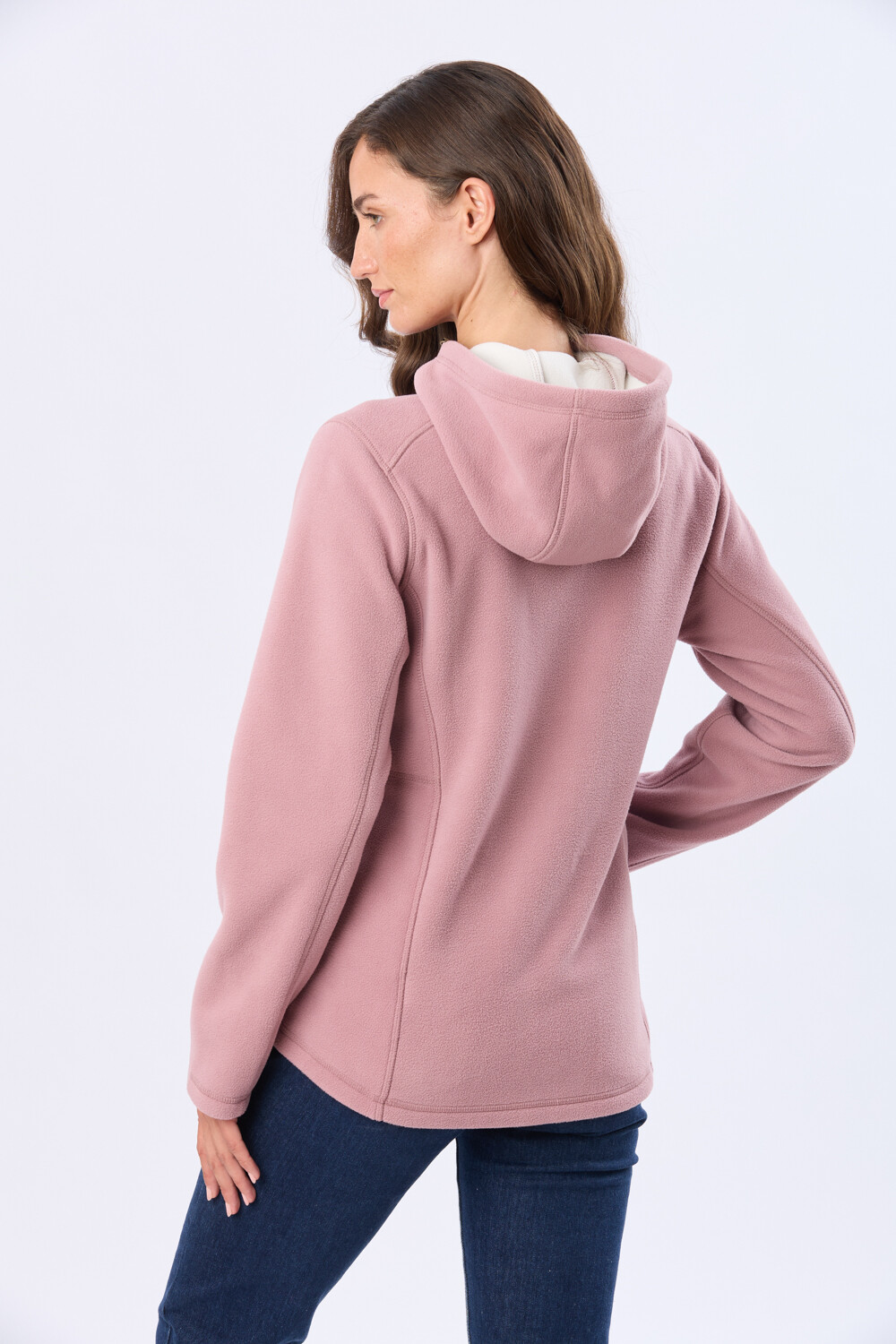 CAMPERA POLAR CON CAPUCHA Rosado