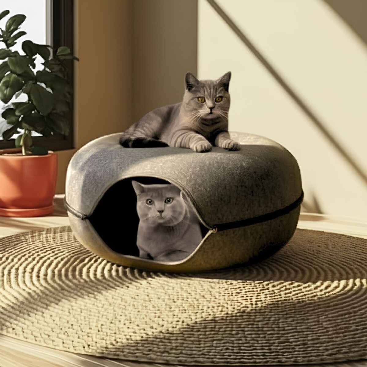 Cama - Cucha Dona Para Gato Mediano 