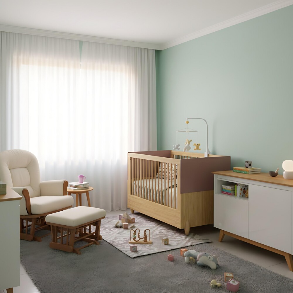 Cuna Convertible de Bebé - Gracia - Ajustable Rosa