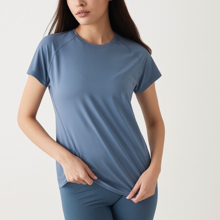 REMERA ATENEA GRIS - AZULADO